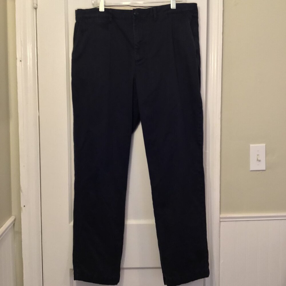 J.Crew Classic Straight Fit Flannel-lined Navy Cabin Chino Pant Men Size 36x32 - Picture 3 of 5